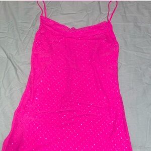 Vibrant Pink Spaghetti Strap Dress